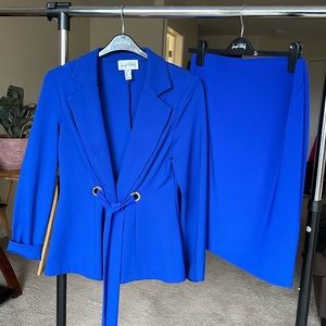 Two piece suit, skirt and blazer matching set